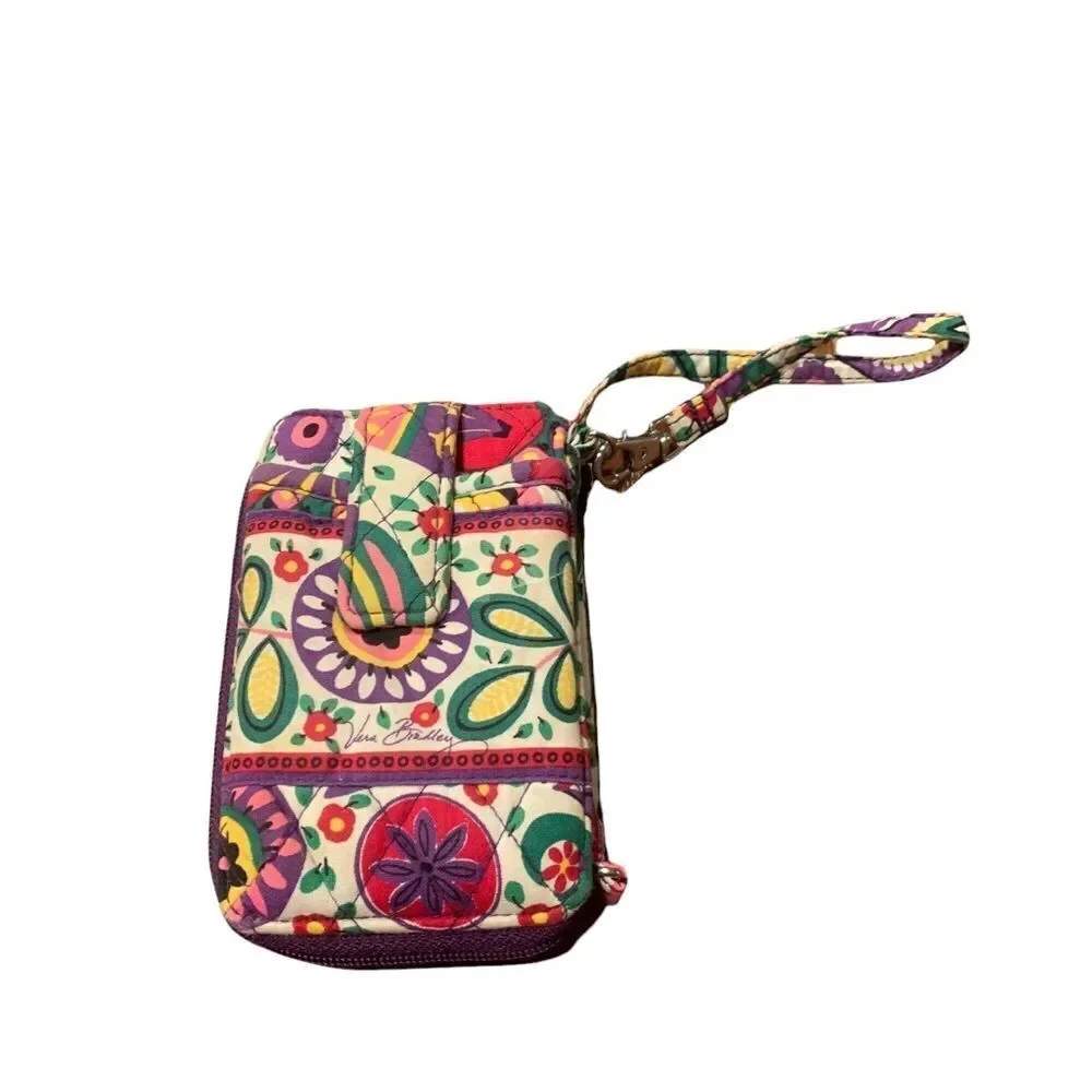 Vera Bradley Floral Wristlet Wallet Purple