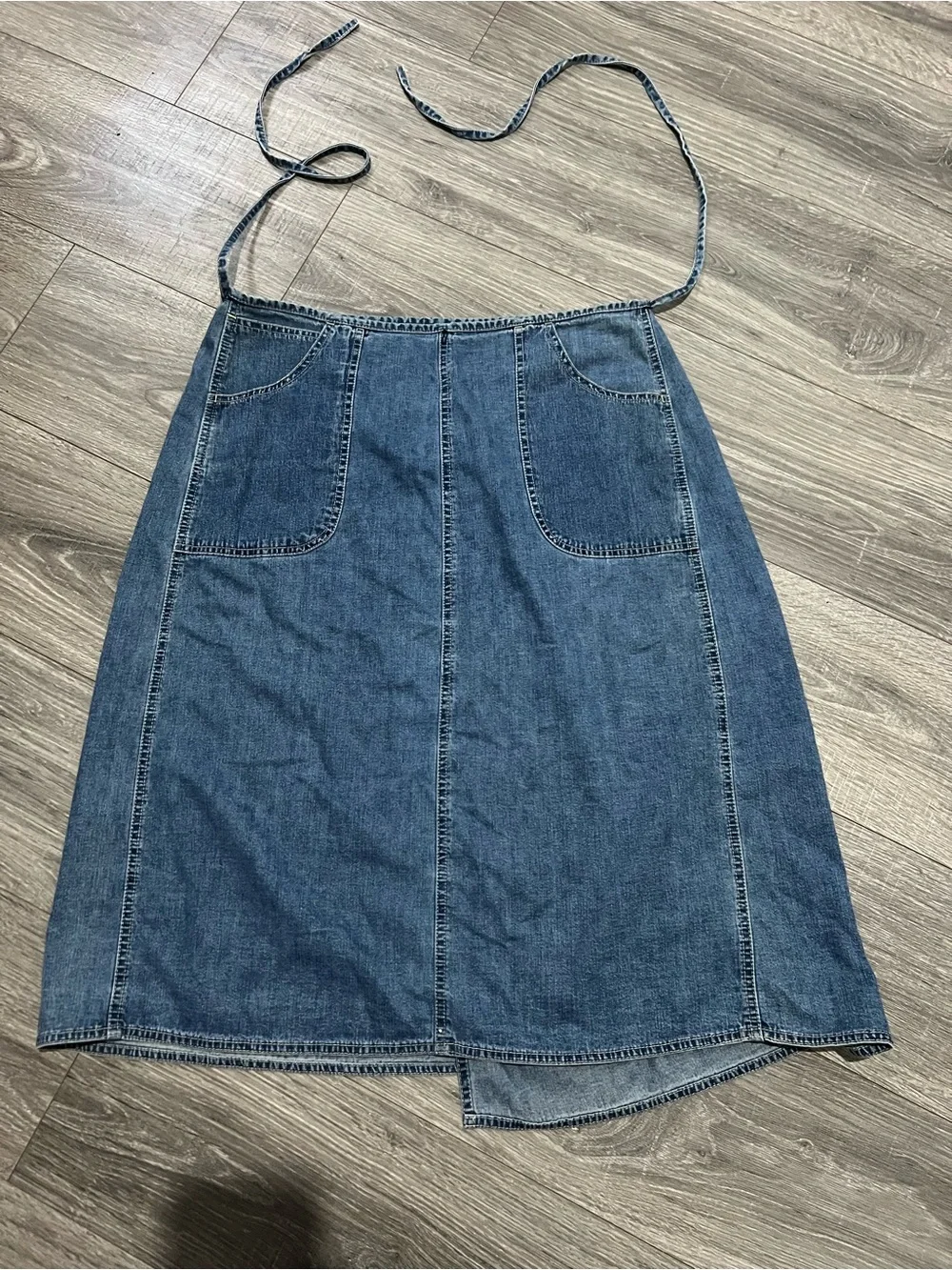 Vintage GAP Denim Skirt Y2K Comfy Boho Denim Wrap Skirt Western Cowgirl Size 10