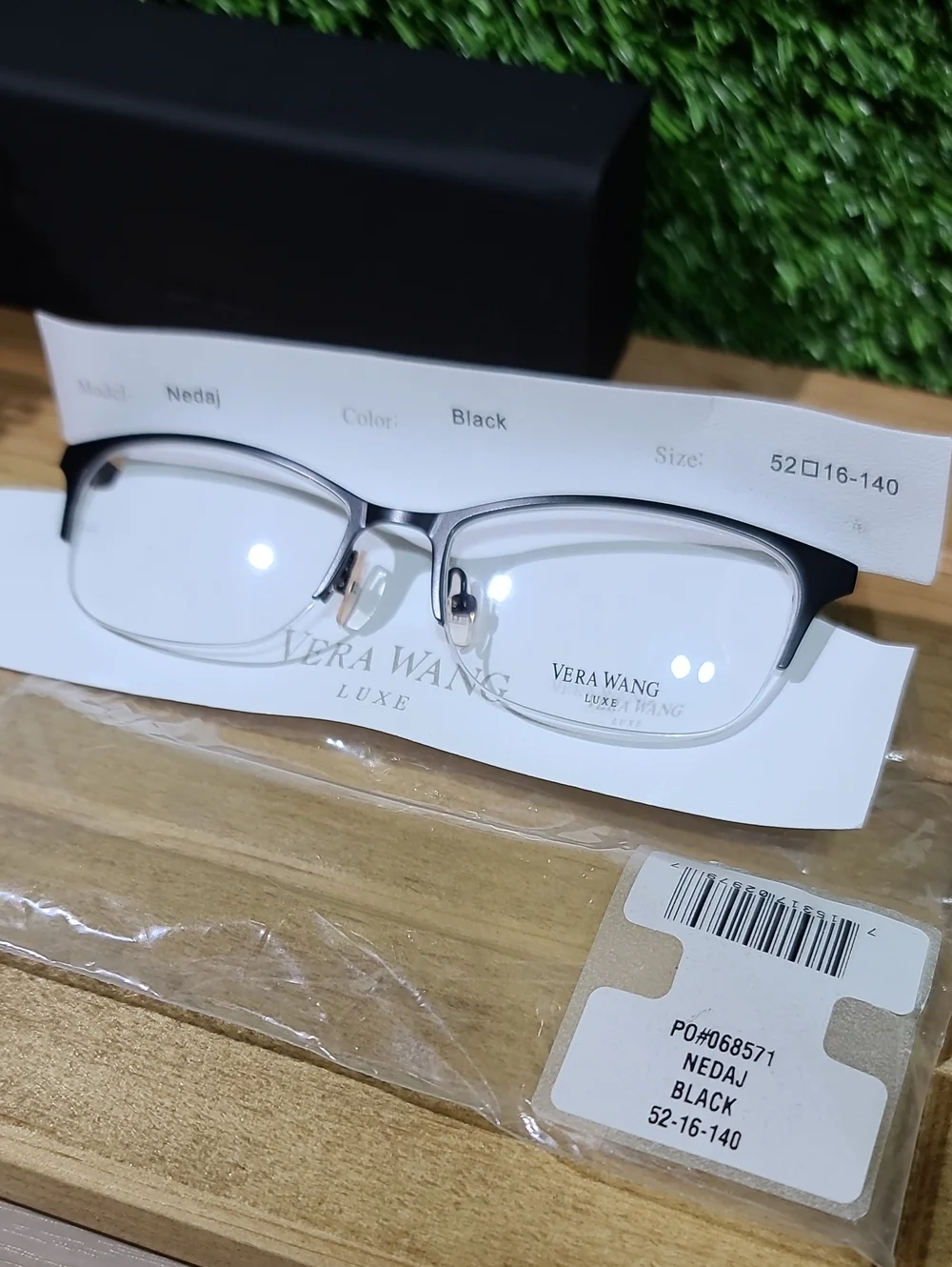Vera Wang Nedja Eyeglasses - Black 52-16-140 NEW