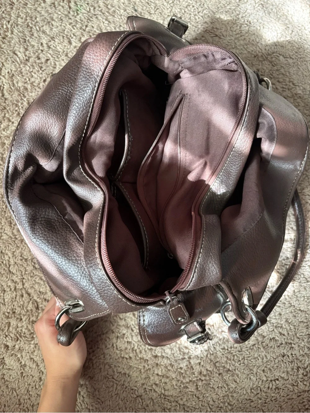 Sag Harbor Brown Double-Handle Shoulder Bag