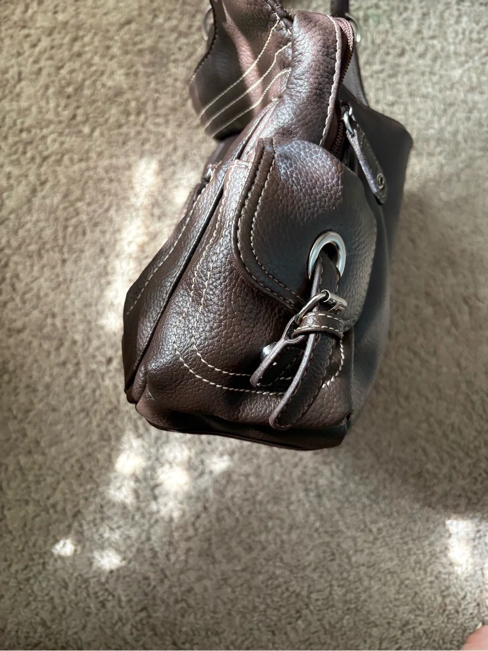 Sag Harbor Brown Double-Handle Shoulder Bag