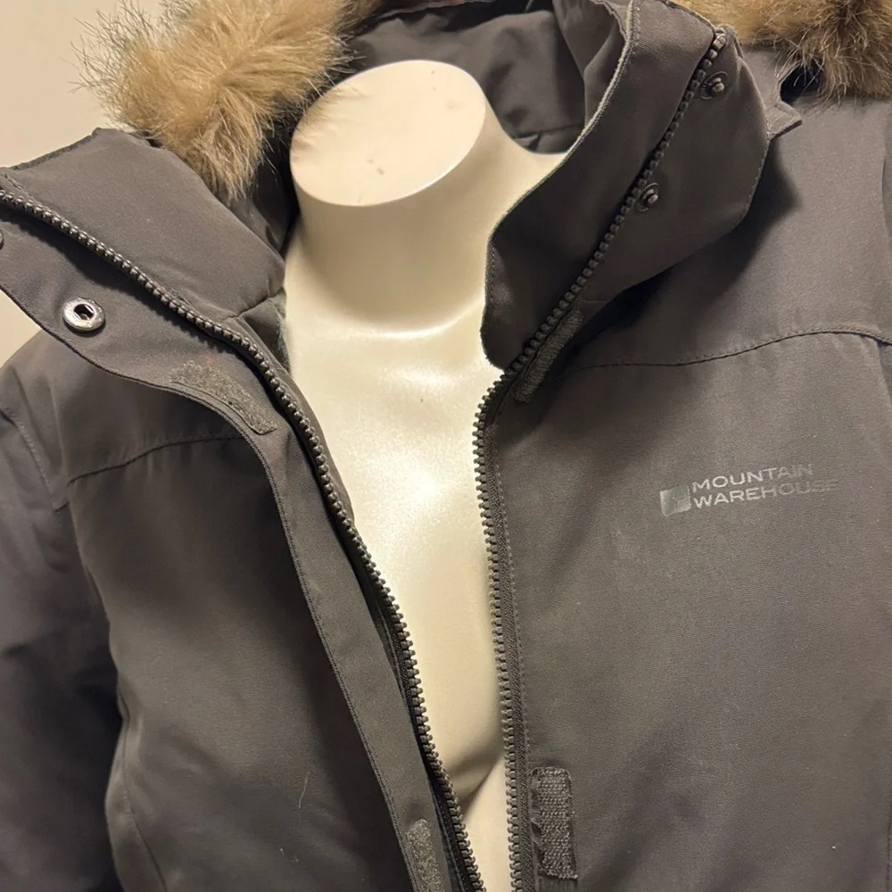 Like New Mountain Warehouse Women's Green Padded Jacket with Faux Fur Trim