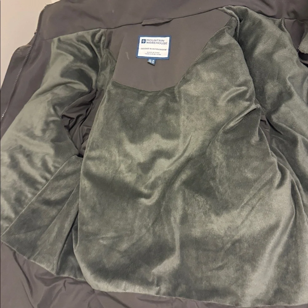 Like New Mountain Warehouse Women's Green Padded Jacket with Faux Fur Trim