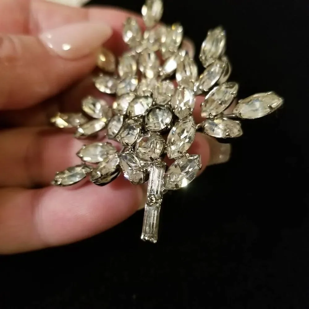Vintage clear rhinestone