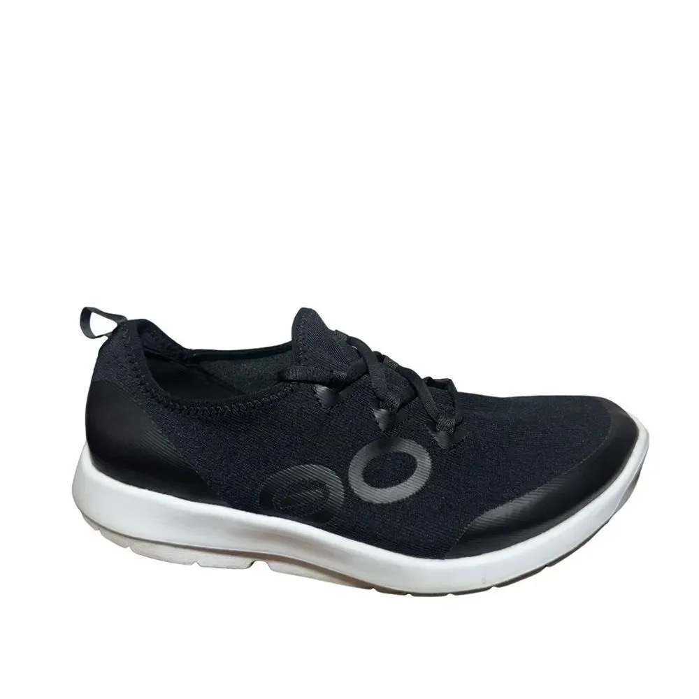 Black and White Athletic Sneakers Oofos slip on size 11