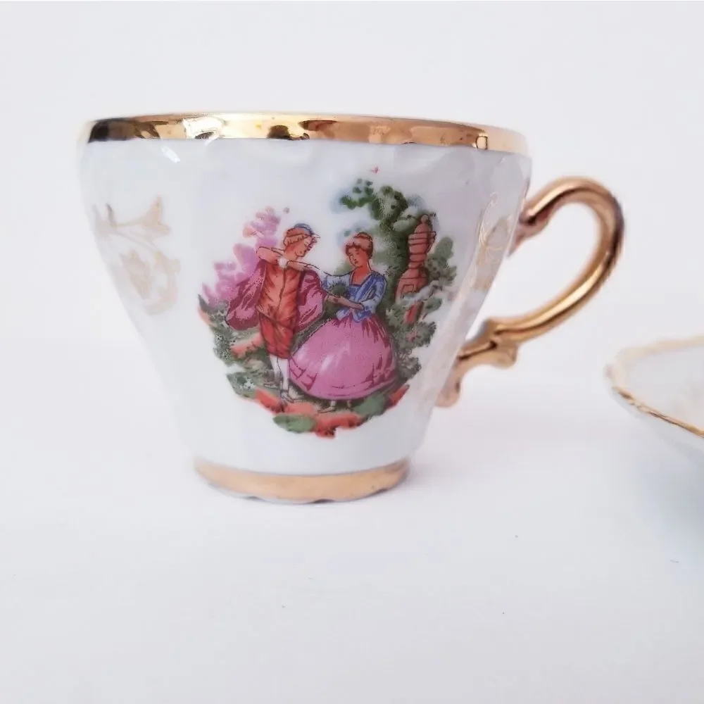 Vintage Fragonard Demitasse teacup & saucer set