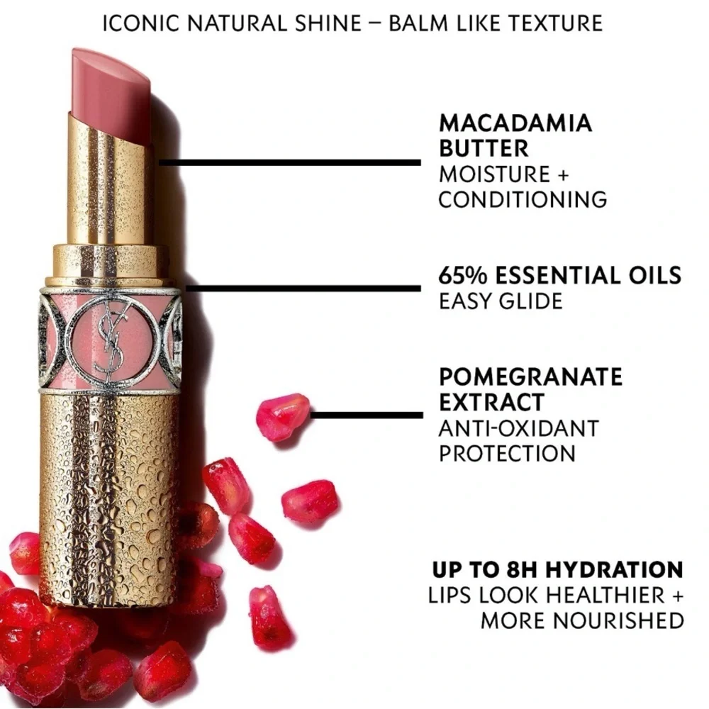 💋YSL Rouge Volupté Shine Lipstick Balm - 122 Burnt Zellige
