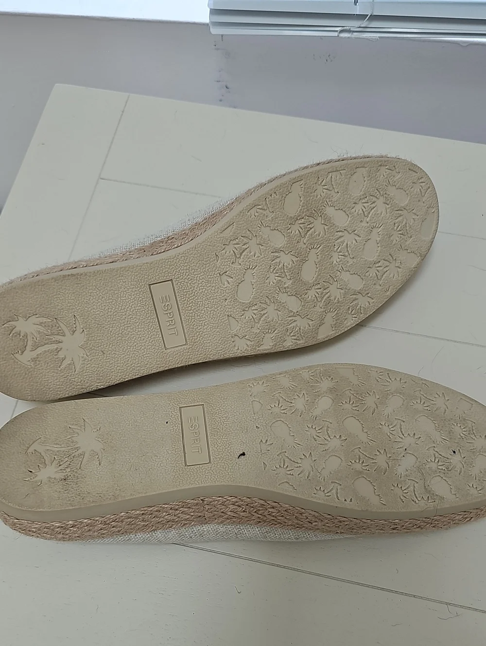 Esprit Women's Slip-On Espadrille in Natural Beige (Worn Once)