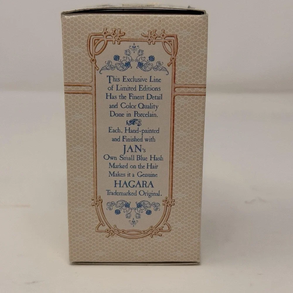 Jan‎ Hagara Emily 1988 Vintage Porcelain Figurine Girl with Doll Original Box