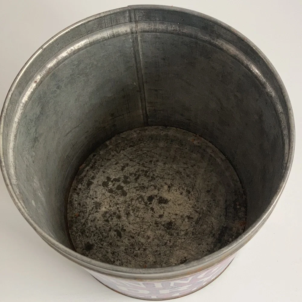 Coffee bar reproduction Morning Sip Dry Roast Coffee advertising tin with lid
