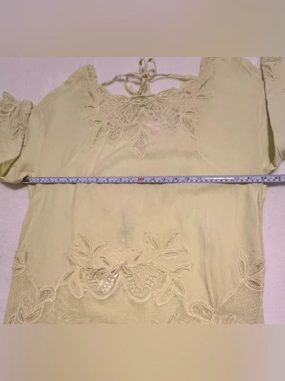 NEW Celandine/Anthropologie Long-Sleeve Crochet Lace Cover-Up Mini Dress Size XL