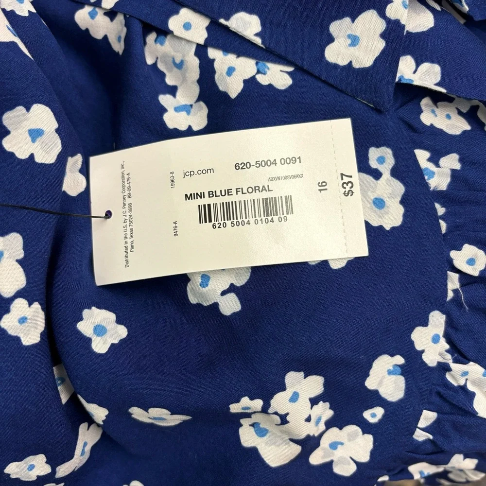 Floral skirt with ruffles, size 16