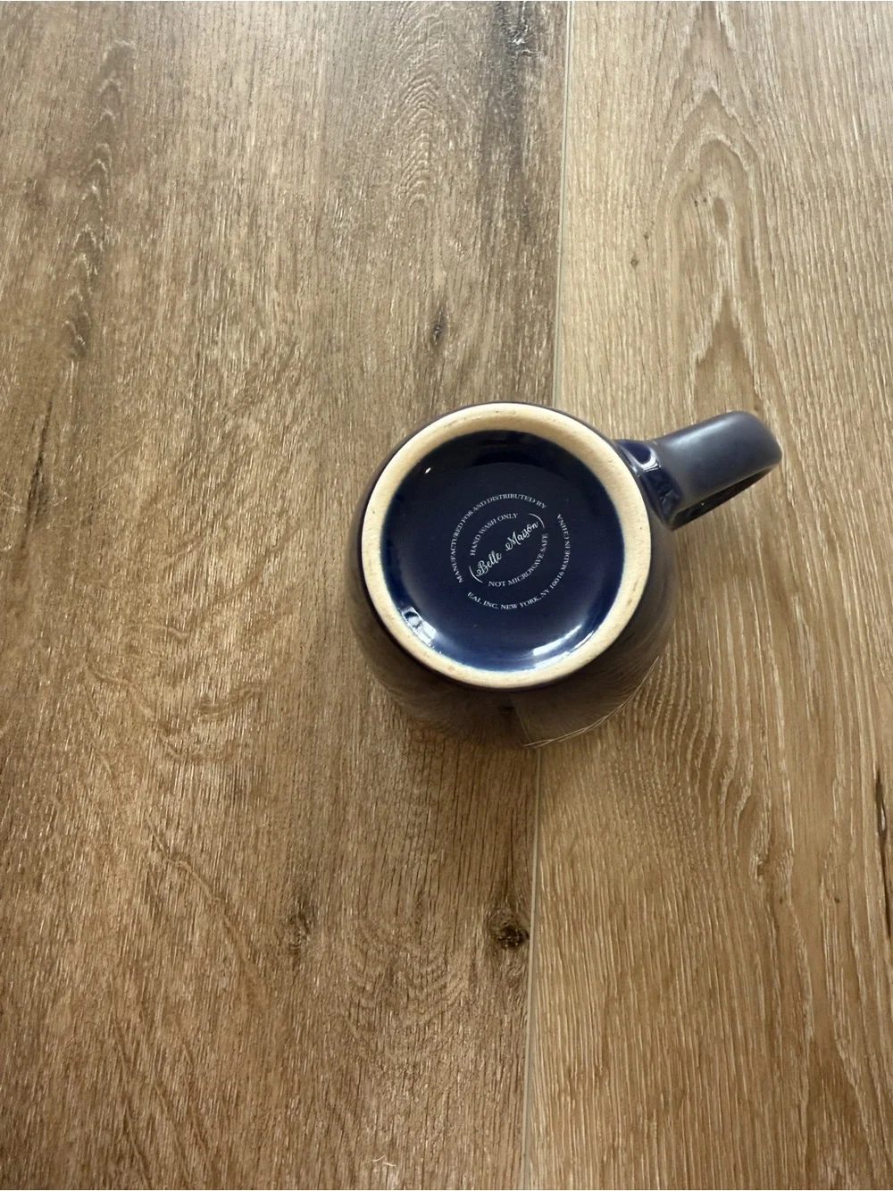 Navy Ceramic Mug with Gold 