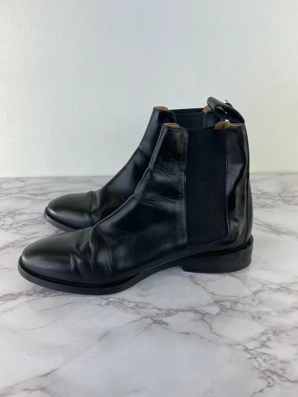 Everlane Women's Black Leather Chelsea Ankle Boots Sz 6.5