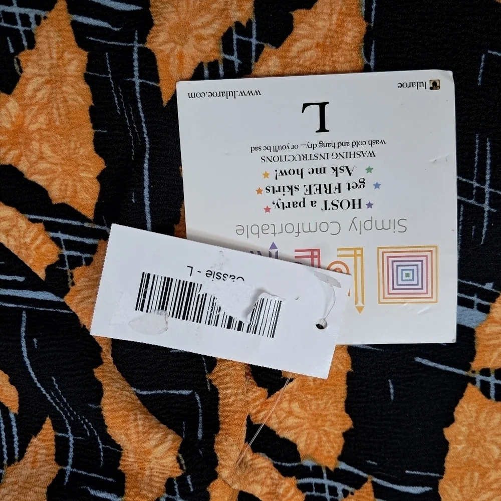 LuLaRoe Pencil Skirt Womens Size Large Yellow Geometric Floral Print