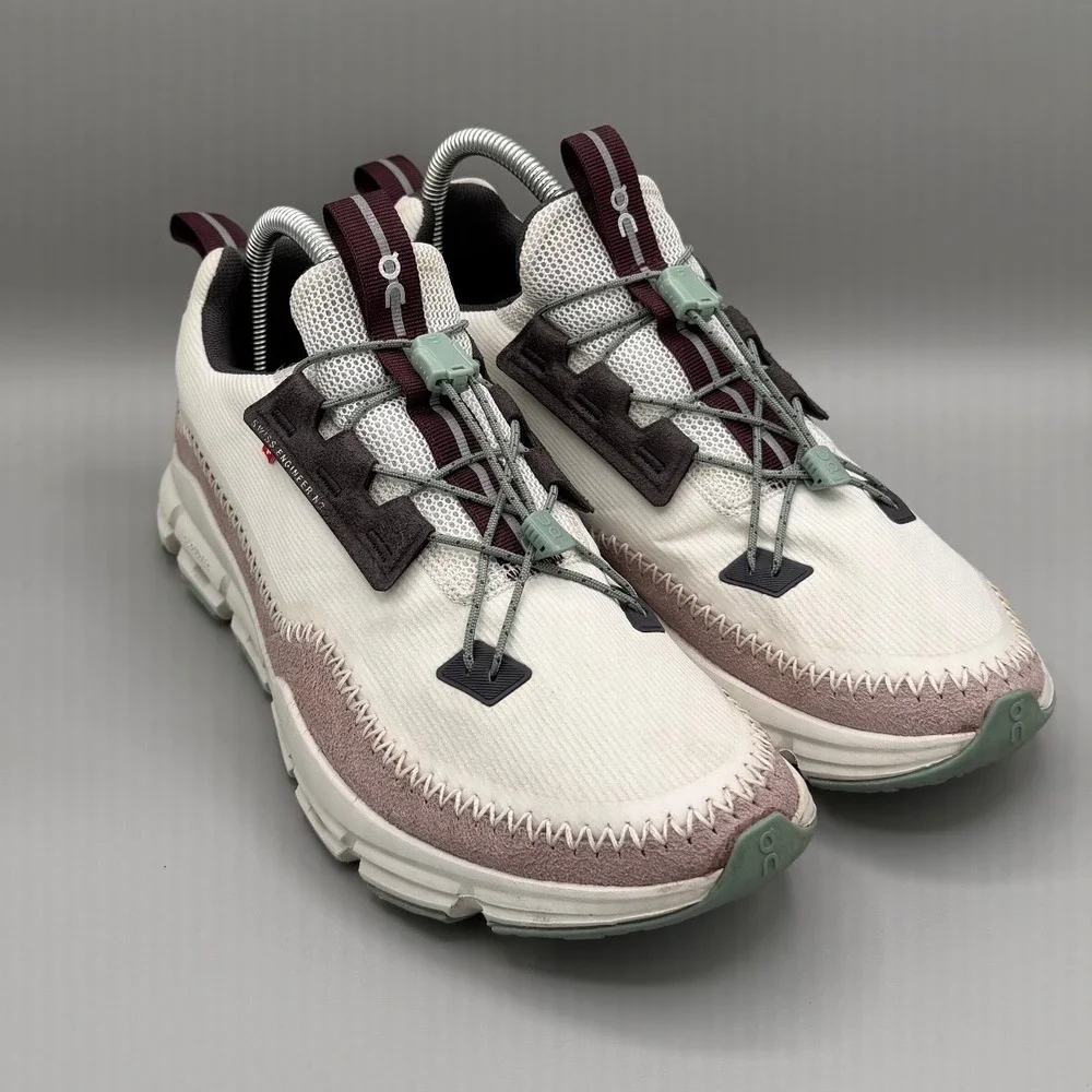 On Cloudaway Ice Moss Women‎ Running Comfort Shoes White Burgundy Green Size 9