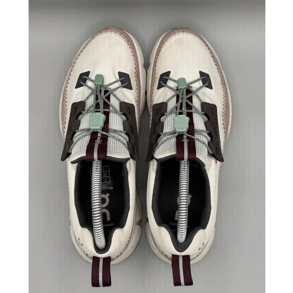 On Cloudaway Ice Moss Women‎ Running Comfort Shoes White Burgundy Green Size 9