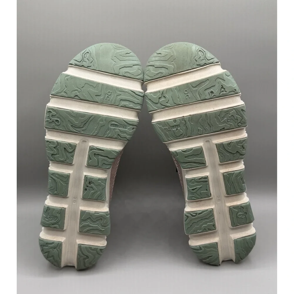 On Cloudaway Ice Moss Women‎ Running Comfort Shoes White Burgundy Green Size 9