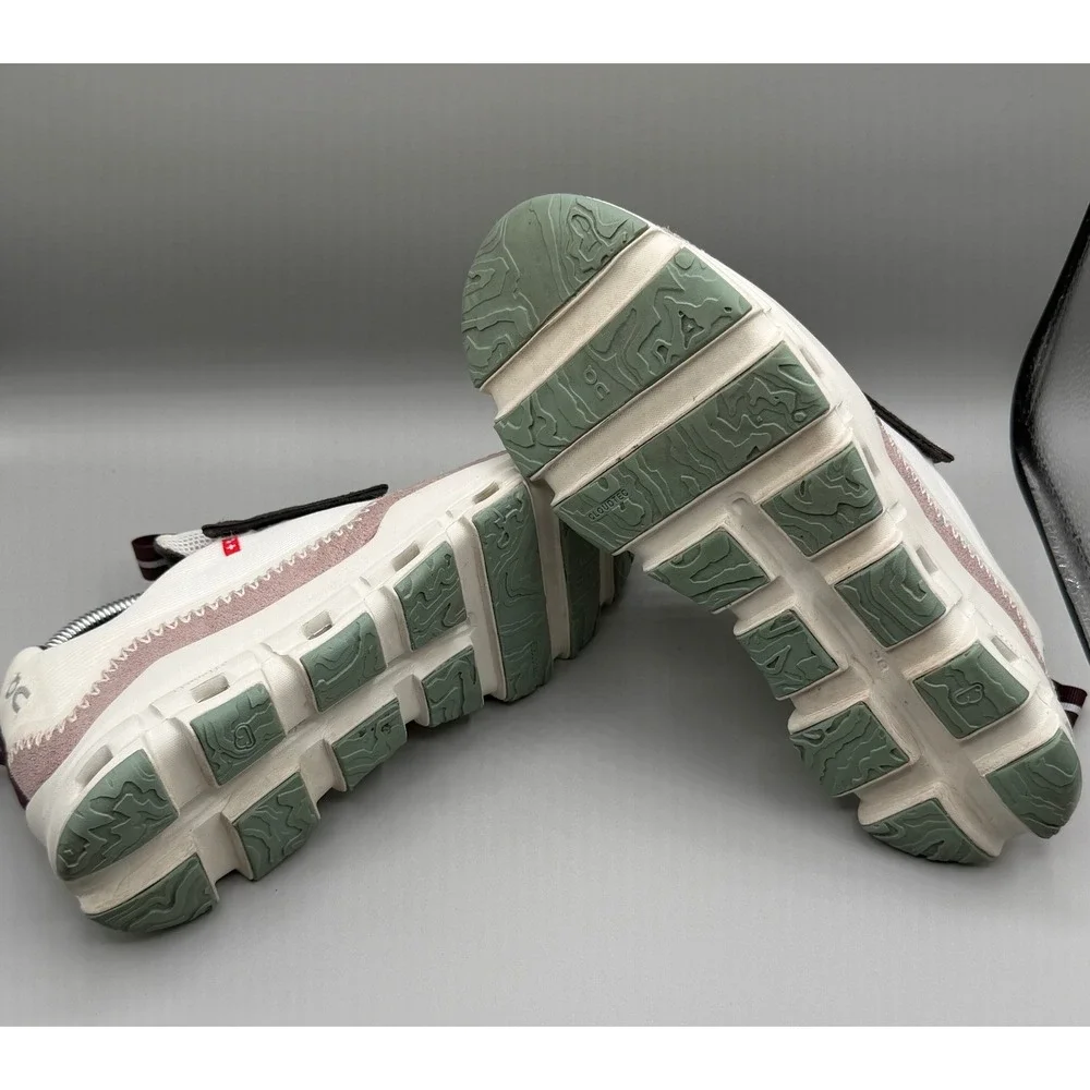 On Cloudaway Ice Moss Women‎ Running Comfort Shoes White Burgundy Green Size 9
