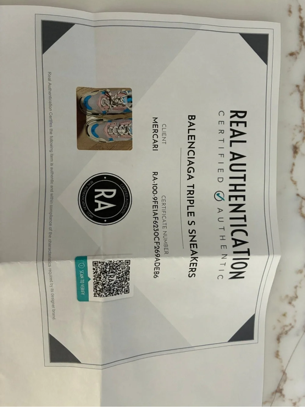Balenciaga official authentication