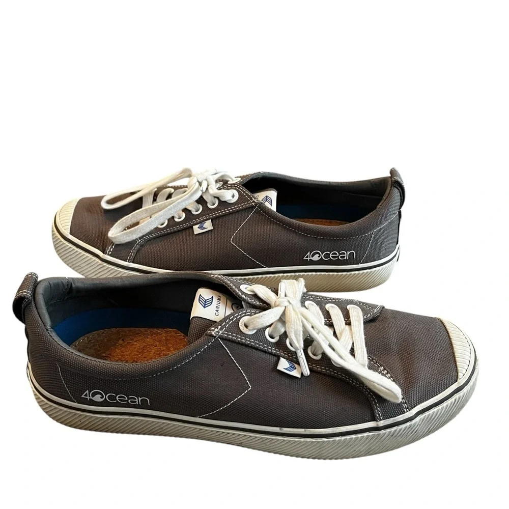 Cariuma 4Ocean Men 11 / Women 12.5 Charcoal Gray OCA Low Sneaker Limited Edition
