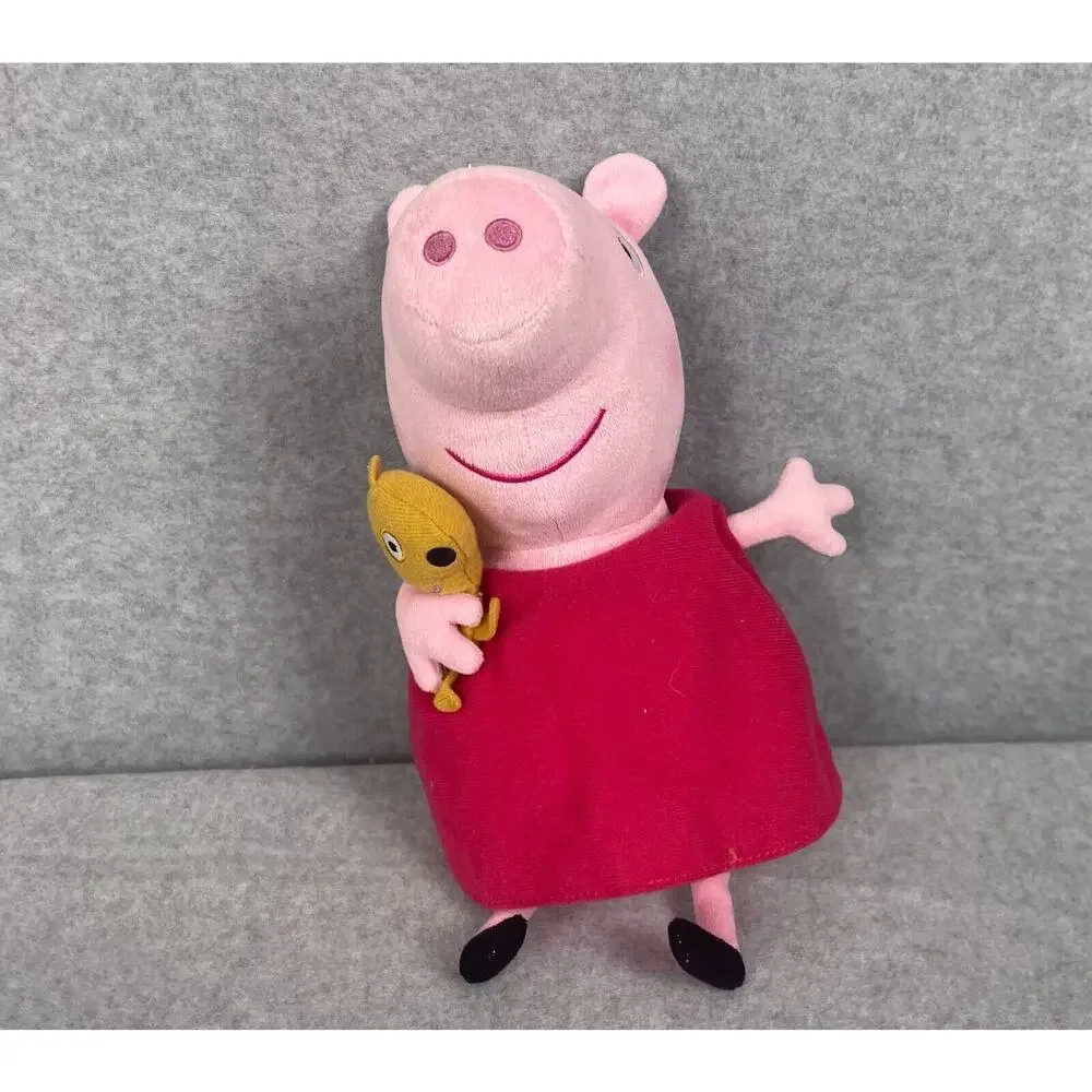 TY Beanie Baby Peppa Pig w/ Teddy Bear Bean‎ Bag Plush 11