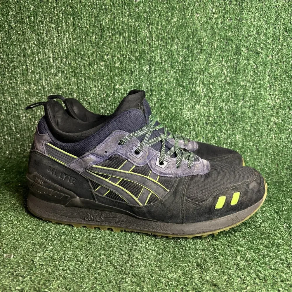 Asics Gel-Lyte MT Sneakers Suede Synthetic Black Navy Shoes Men Size‎ 12