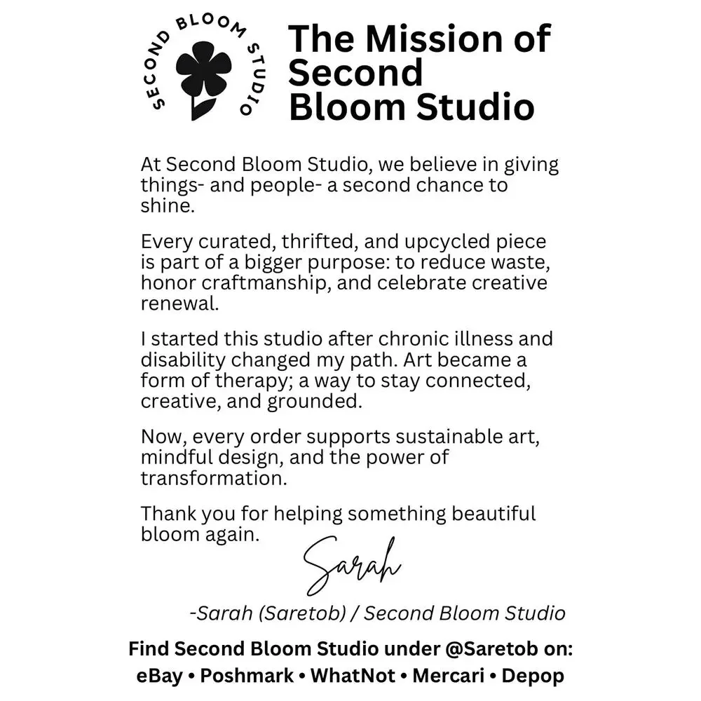 Second Bloom Studio description artisan