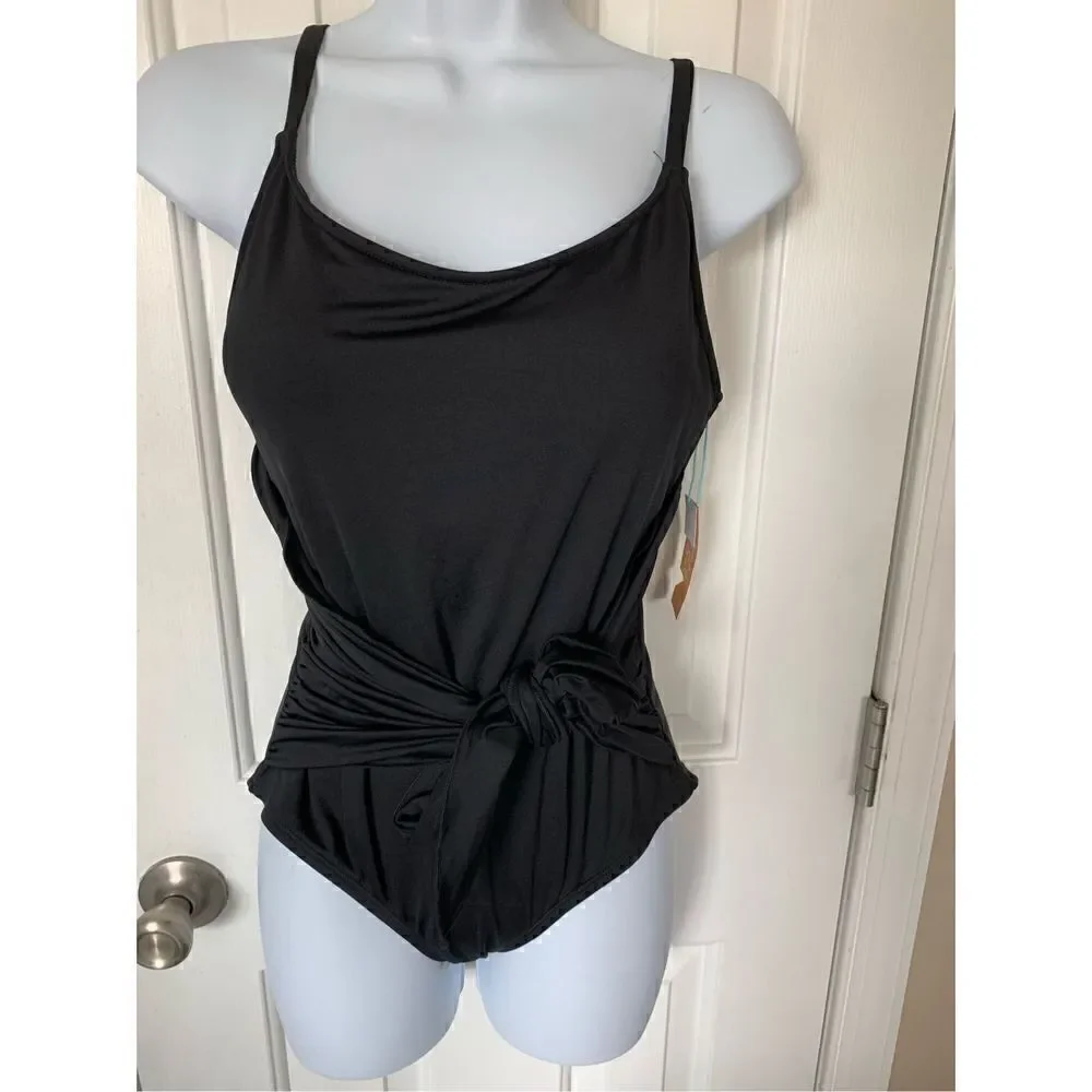 Kona sol Black one piece bathing suit size medium