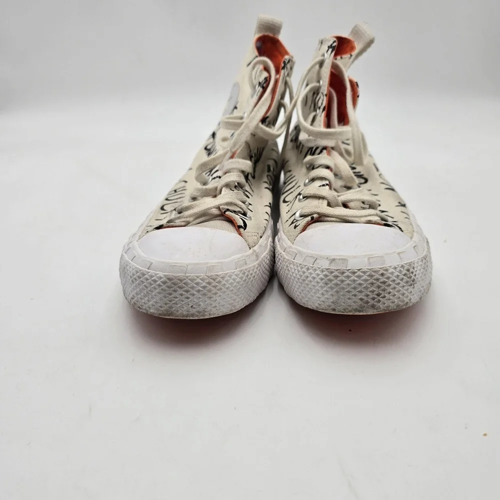 Converse Not A Chuck Shoes‎ Mens Size 8.5 Beige Canvas High Top Sneaker 166503C