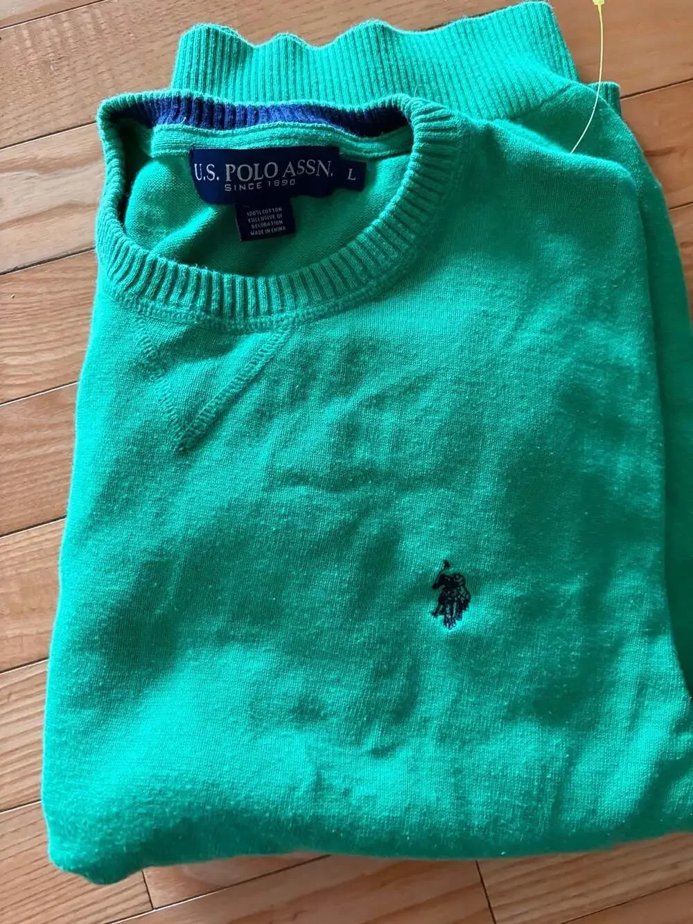 U.S. Polo Assn. Men's Crewneck Cotton Sweater - Green