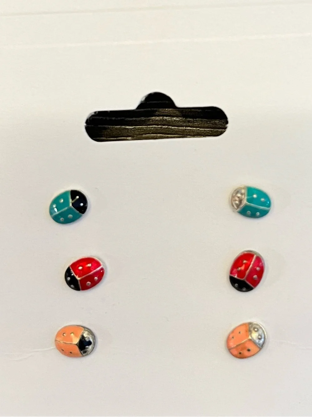 Ladybugs!🐞 Stud Earring Set - Turquoise, Red, Peach