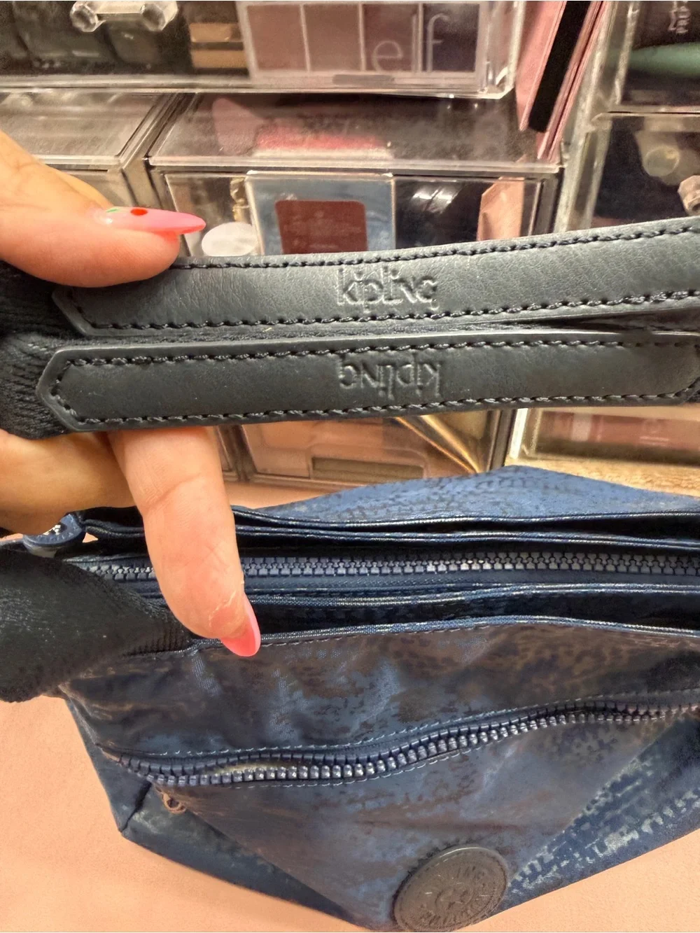 Kipling blue & silver