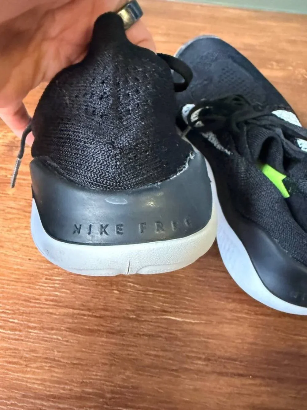 Nike Free RN Flyknit 2018 Black White Running Shoes