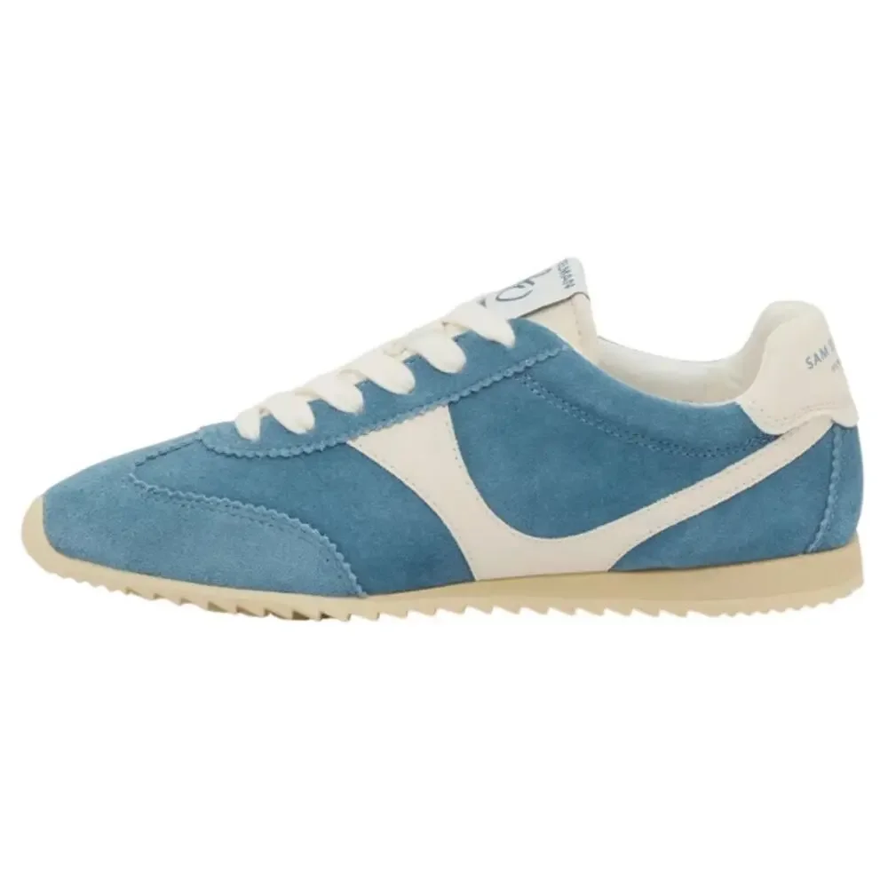Sam Edelman Womens Isa Casual Sneaker US 11 Blue Suede Signature Collection NWOB