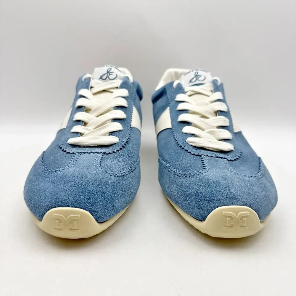 Sam Edelman Womens Isa Casual Sneaker US 11 Blue Suede Signature Collection NWOB