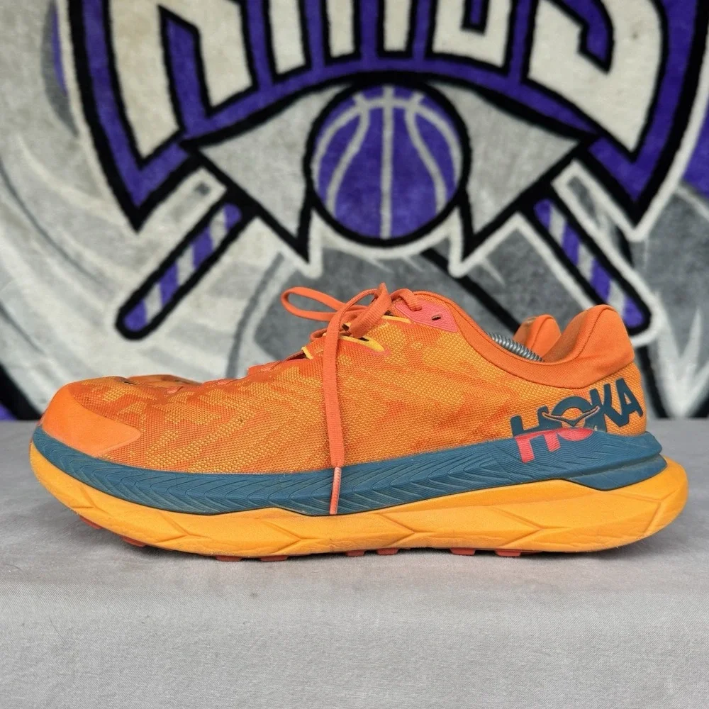 Size 11.5 D - Mens Hoka One One‎ Tecton X 1123161 PORY Orange Running Sneakers
