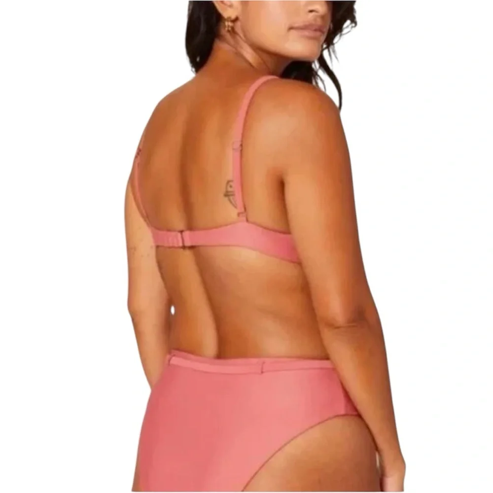 Andie Swim The Sicily Top Size S Punch Pink NWT