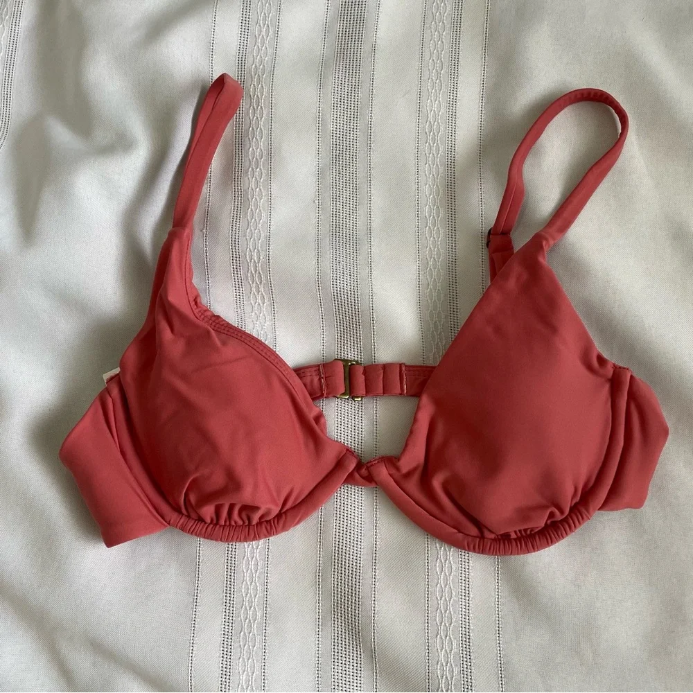 Andie Swim The Sicily Top Size S Punch Pink NWT