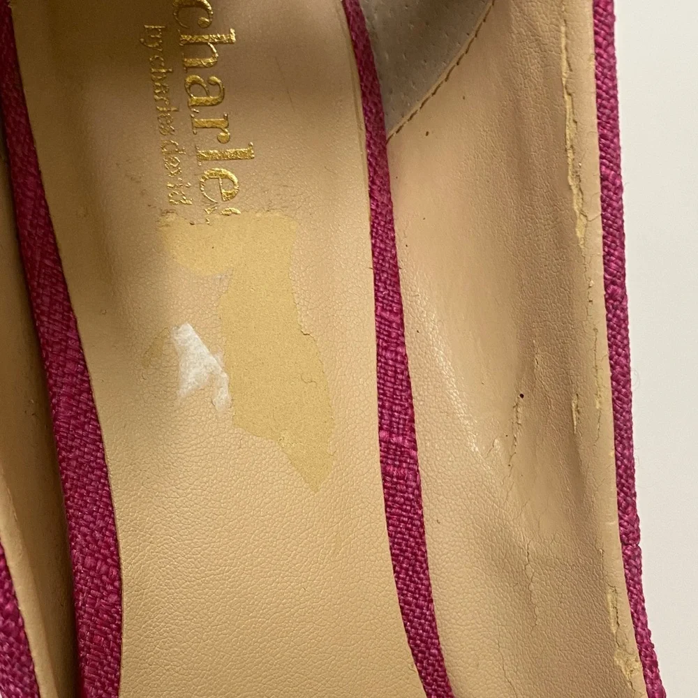 Charles by Charles David Hot pink Dopamine fabric Stiletto size 11M