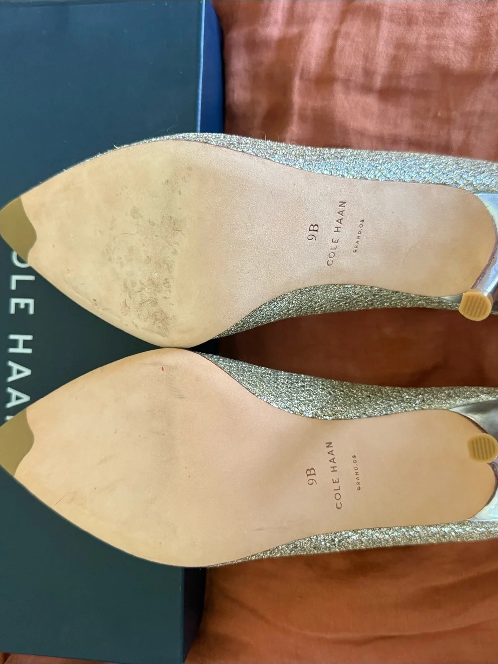 Cole Haan pointed worn adds