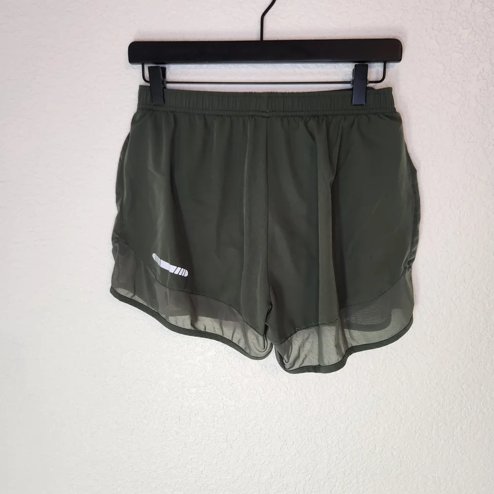 High Waisted Running Shorts with Mesh Liner Quick Dry Lightweight Gym Track Work