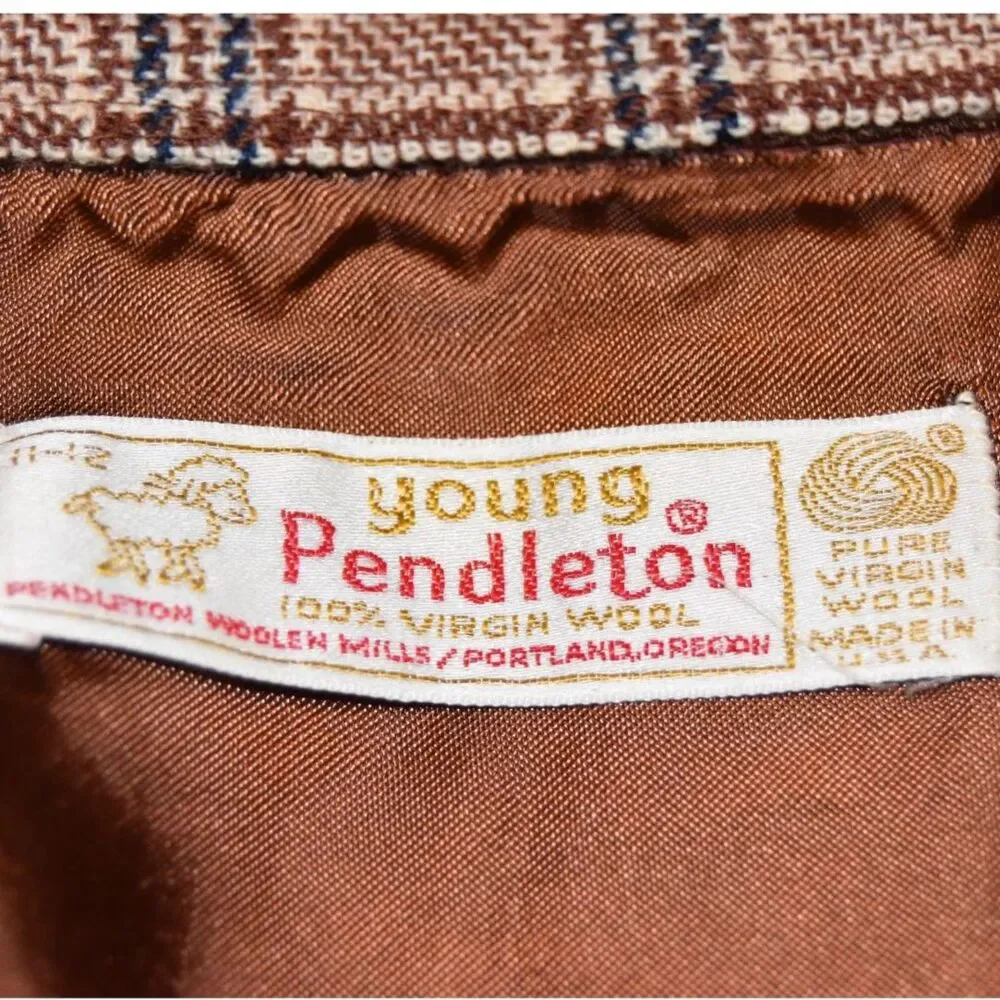 Young Pendleton holes plaid pencil