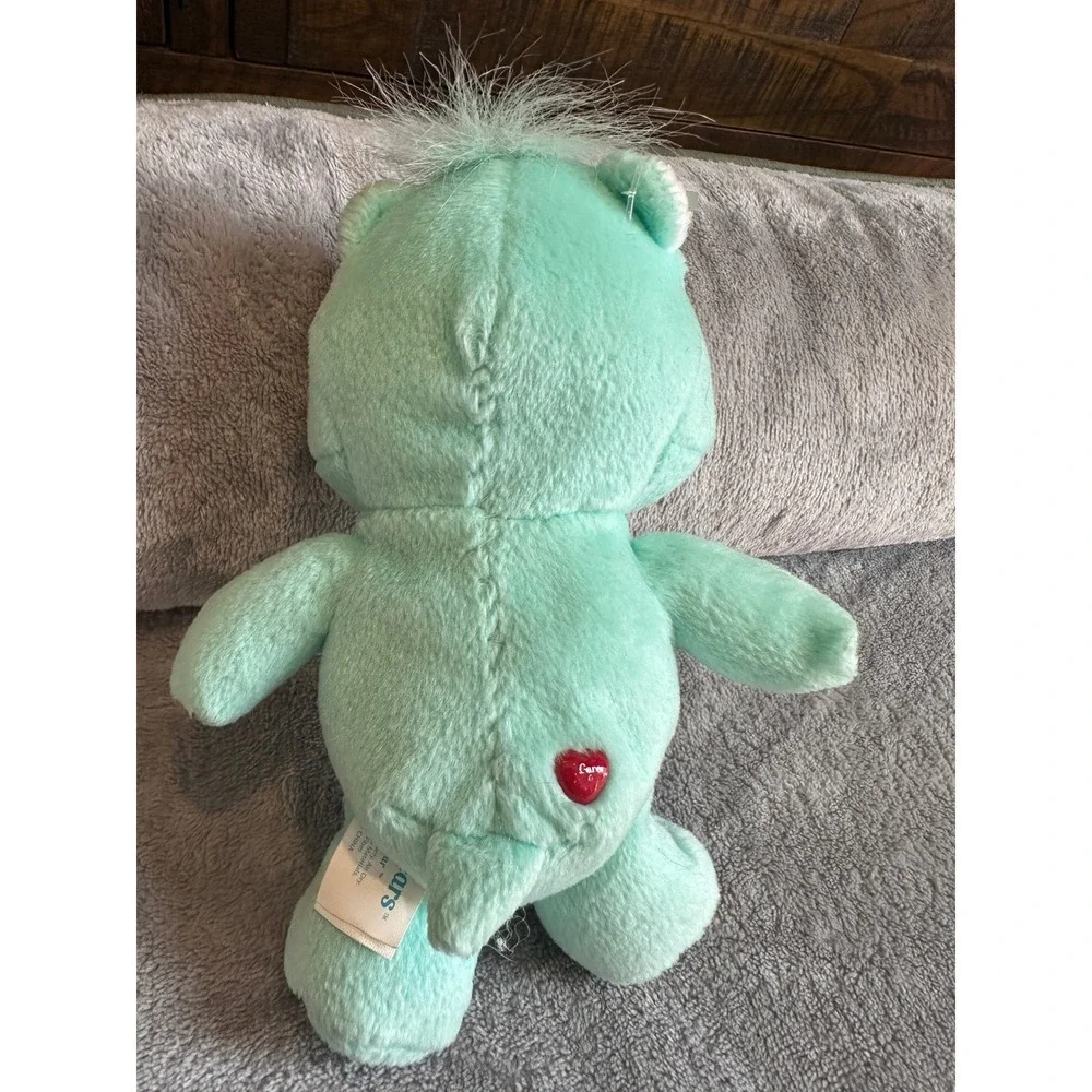 Care Bears Wish Bear Plush 2004 Green Turquoise‎ Stuffed Animal Toy