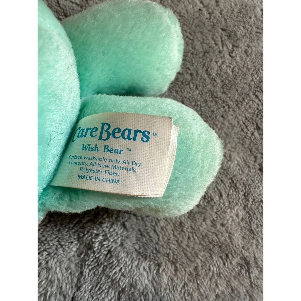 Care Bears Wish Bear Plush 2004 Green Turquoise‎ Stuffed Animal Toy