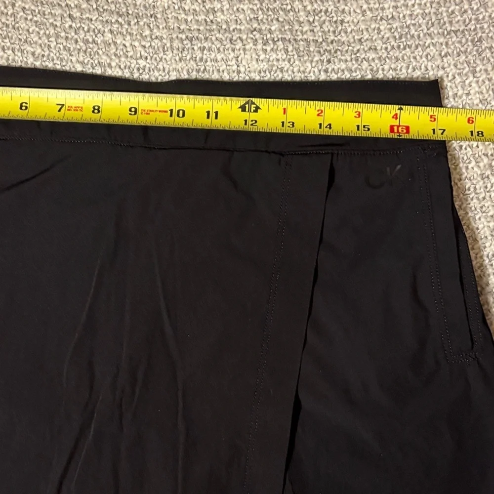 Calvin Klein Black Active A-Line Side Vent Skort with Shorts and Pockets