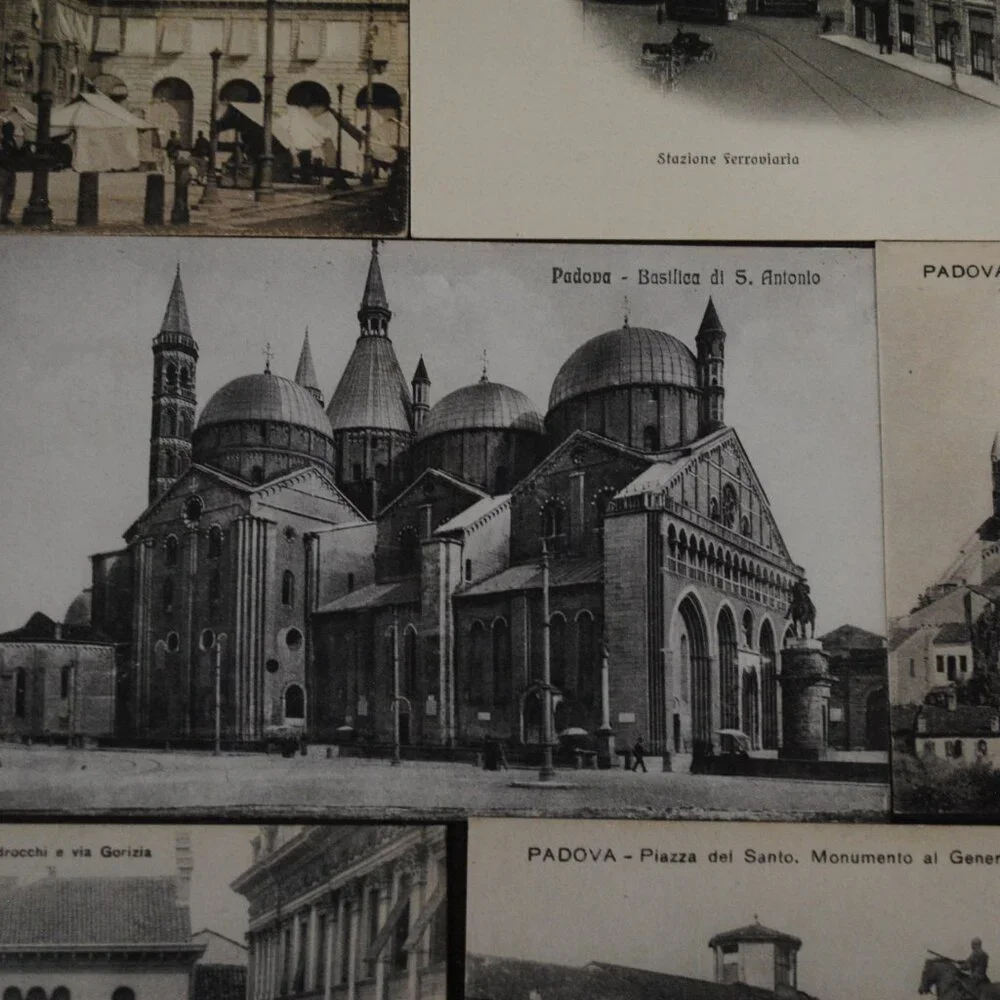 Lot of 7 Antique/Vintage 1910s-1930s Padova, Italy Unused Scenic Postcards Craft