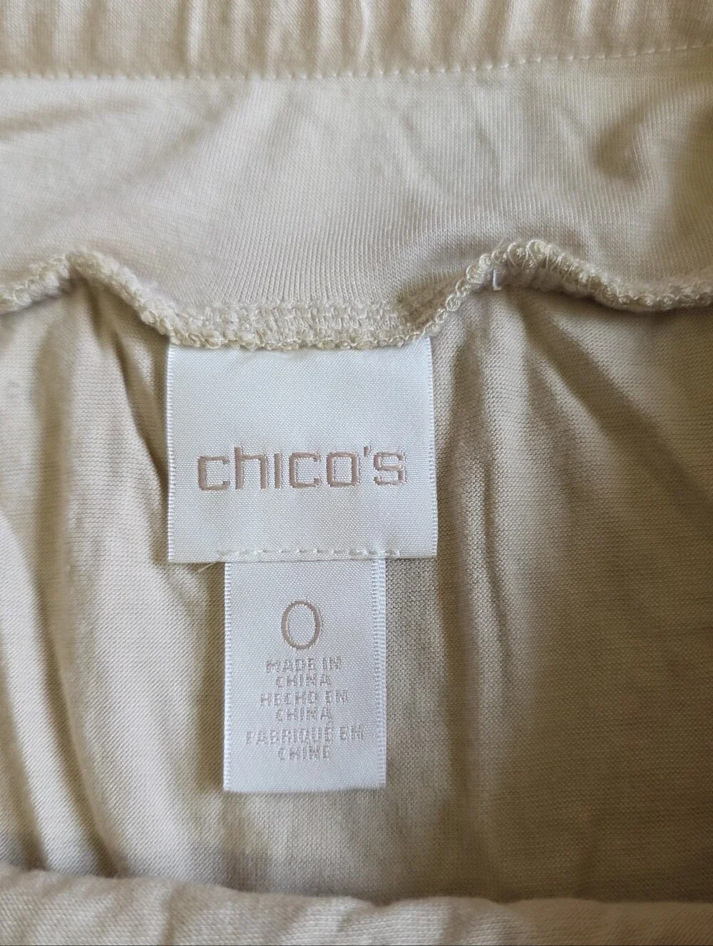 Chico's Cream Handkerchief Crochet Fringe Maxi Skirt