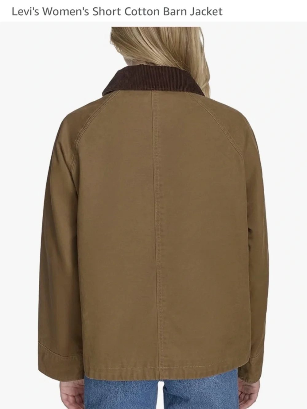 Levi's Women's Barn Utility Jacket in Brown with Corduroy Collar