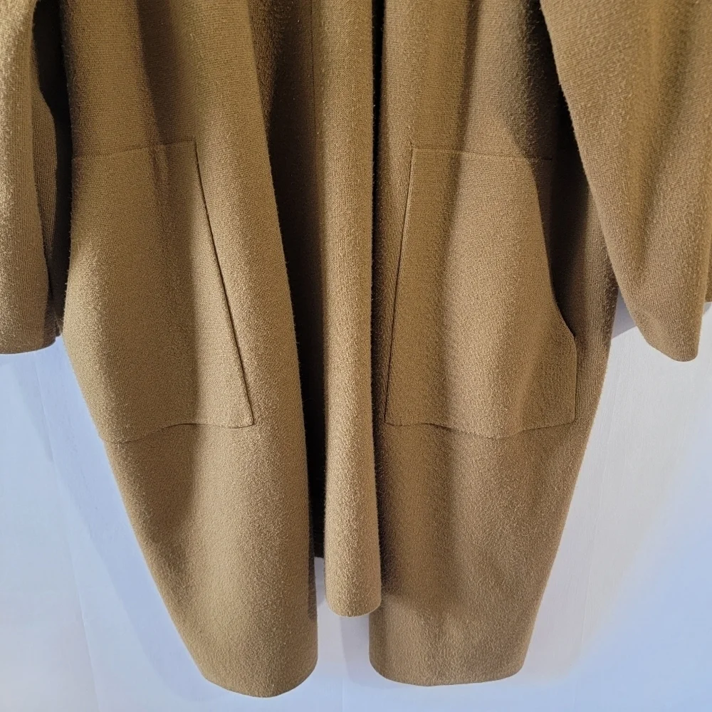 Banana Republic Toasted Coconut Cape Long Cardigan M/L Pocket Fall Winter Cozy